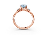 Rose gold Fancy Blue Oval  Cut Three-Stone Channel Set Ring with Bar Prongs_67