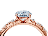 Rose gold Fancy Blue Oval  Diamond Cluster Prong-Set Solitaire Ring_47