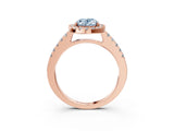 Rose gold Fancy Blue Oval  Halo Diamond Pavé Solitaire Ring_72