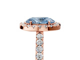 Rose gold Fancy Blue Oval  Halo Diamond Pavé Solitaire Ring_74