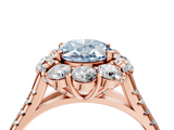 Rose gold Fancy Blue Oval  Halo Split Shank Diamond Engagement Ring with Pave Band and Four-Prong Setting_57