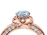 Rose gold Fancy Blue Oval  Halo Split Shank Pave Diamond Ring with Petal Prong Setting_25