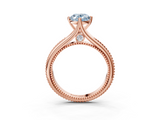 Rose gold Fancy Blue Oval  Solitaire Beaded Band Six-Prong Setting_15