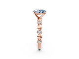 Rose gold Fancy Blue Oval  Solitaire Bezel-Set Diamond Ring with Beaded Band and Four-Prong Setting_34