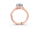 Rose gold Fancy Blue Oval  Solitaire Bezel-Set Diamond Ring with Channel-Set Band_40