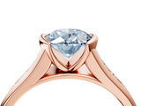 Rose gold Fancy Blue Oval  Solitaire Bezel-Set Diamond Ring with Channel-Set Band_41