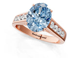 Rose gold Fancy Blue Oval  Solitaire Channel-Set Diamond Engagement Ring with Four-Prong Setting_33