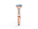 Rose gold Fancy Blue Oval  Solitaire Channel-Set Diamond Engagement Ring with Four-Prong Setting_34