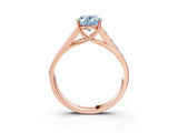 Rose gold Fancy Blue Oval  Solitaire Channel-Set Diamond Engagement Ring with Four-Prong Setting_35