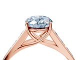 Rose gold Fancy Blue Oval  Solitaire Channel-Set Diamond Engagement Ring with Four-Prong Setting_36