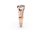 Rose gold Fancy Blue Oval  Solitaire Channel-Set Split Shank Ring with Tension Prong Setting_5