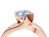 Rose gold Fancy Blue Oval  Solitaire Channel-Set Split Shank Ring with Tension Prong Setting_7