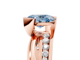 Rose gold Fancy Blue Oval  Solitaire Channel-Set Split Shank Ring with Tension Prong Setting_8