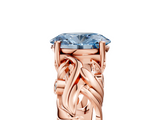 Rose gold Fancy Blue Oval  Solitaire Diamond Leaf Vine Band with Prong Setting_47