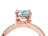 Rose gold Fancy Blue Oval  Solitaire Diamond Ring with Channel Set Band and Six-Prong Setting_52