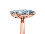 Rose gold Fancy Blue Oval  Solitaire Diamond Ring with Four-Prong Setting on a Plain Band_26