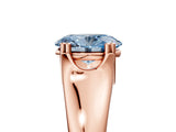 Rose gold Fancy Blue Oval  Solitaire Diamond Ring with Six-Prong Cathedral Setting_37