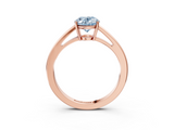 Rose gold Fancy Blue Oval  Solitaire Diamond Ring with Split Shank and Four-Prong Setting_23