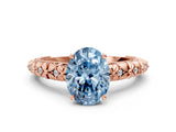 Rose gold Fancy Blue Oval  Solitaire Floral Milgrain Engagement Ring_31