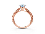 Rose gold Fancy Blue Oval  Solitaire Floral Milgrain Engagement Ring_34