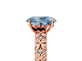 Rose gold Fancy Blue Oval  Solitaire Floral Milgrain Engagement Ring_36
