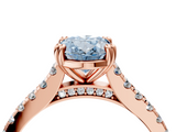 Rose gold Fancy Blue Oval  Solitaire Pave Diamond Engagement Ring with Prong Setting_24