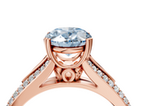 Rose gold Fancy Blue Oval  Solitaire Pave Split Shank Engagement Ring with Six-Prong Setting_40