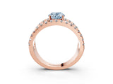 Rose gold Fancy Blue Oval  Solitaire Split Shank Pave Diamond Ring_52