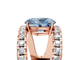 Rose gold Fancy Blue Oval  Solitaire Split Shank Pave Diamond Ring_54