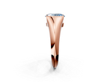 Rose gold Fancy Blue Oval  Solitaire Tension Set Diamond Ring_22