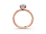 Rose gold Fancy Blue Oval  Solitaire Twisted Band Prong Set Engagement Ring_64