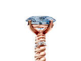 Rose gold Fancy Blue Oval  Solitaire Twisted Band Prong Set Engagement Ring_66