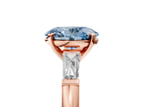 Rose gold Fancy Blue Oval  Solitaire with Tapered Baguette Side Stones on a Classic Band with Four-Prong Setting_78
