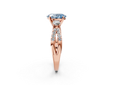 Rose gold Fancy Blue Oval  Three-Stone Diamond Ring with Pavé Split Shank and Four-Prong Setting_63