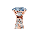 Rose gold Fancy Blue Oval  Three-Stone Diamond Ring with Pavé Split Shank and Four-Prong Setting_66