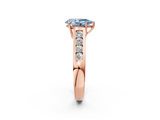 Rose gold Fancy Blue Pear  Brilliant Channel-Set Solitaire Ring with Four-Prong Setting_22