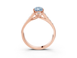 Rose gold Fancy Blue Pear  Brilliant Channel-Set Solitaire Ring with Four-Prong Setting_23