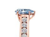 Rose gold Fancy Blue Pear  Brilliant Channel-Set Solitaire Ring with Four-Prong Setting_25
