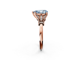 Rose gold Fancy Blue Pear  Brilliant Solitaire with Pave Band and Four-Prong Setting_21
