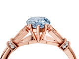 Rose gold Fancy Blue Pear  Brilliant Solitaire with Pave Band and Four-Prong Setting_23