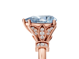 Rose gold Fancy Blue Pear  Brilliant Solitaire with Pave Band and Four-Prong Setting_24