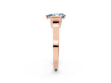 Rose gold Fancy Blue Pear Cut Brilliant Solitaire Diamond Ring with Channel Set Band and Bar Prong Setting_20