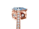 Rose gold Fancy Blue Pear  Cut Cathedral Pave Diamond Engagement Ring with Six-Prong Setting_37