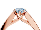 Rose gold Fancy Blue Pear Cut Cut Channel Set Solitaire Ring with Four-Prong Setting_4