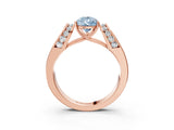 Rose gold Fancy Blue Pear Cut Diamond Channel Set Solitaire Ring with Four-Prong Setting_27