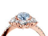 Rose gold Fancy Blue Pear  Cut Diamond Floral Halo Pave Band with Prong Setting_40