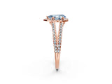 Rose gold Fancy Blue Pear Cut Diamond Halo Split Shank Engagement Ring_60