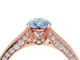 Rose gold Fancy Blue Pear  Cut Diamond Pave Band with Four-Prong Setting_40