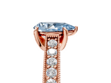 Rose gold Fancy Blue Pear  Cut Diamond Pave Band with Four-Prong Setting_41