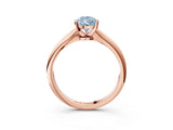 Rose gold Fancy Blue Pear Cut Diamond Solitaire Engagement Ring with Classic Band and Four-Prong Setting_27